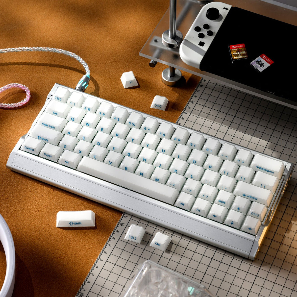 XVX Velvet Jelly Side-Printed Translucent Cherry Profile Double-Shot Keycap Set