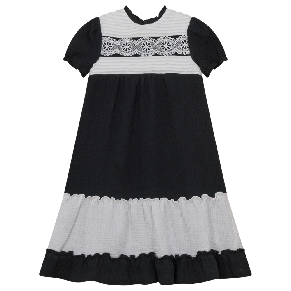 Dress with Contrast Rib