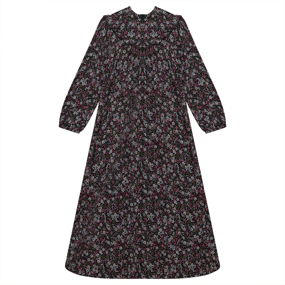 Floral Print Dress with Ruffles
