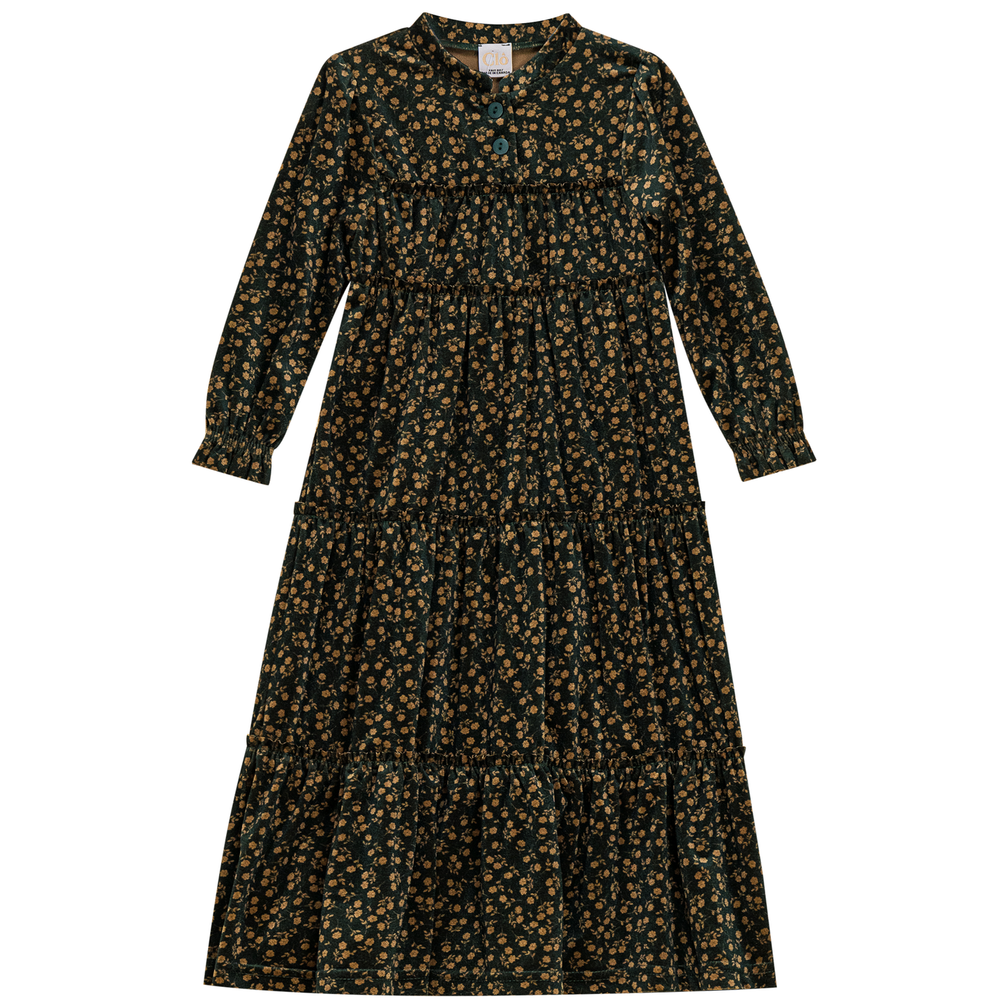 Printed Tiered Ruffled Dress