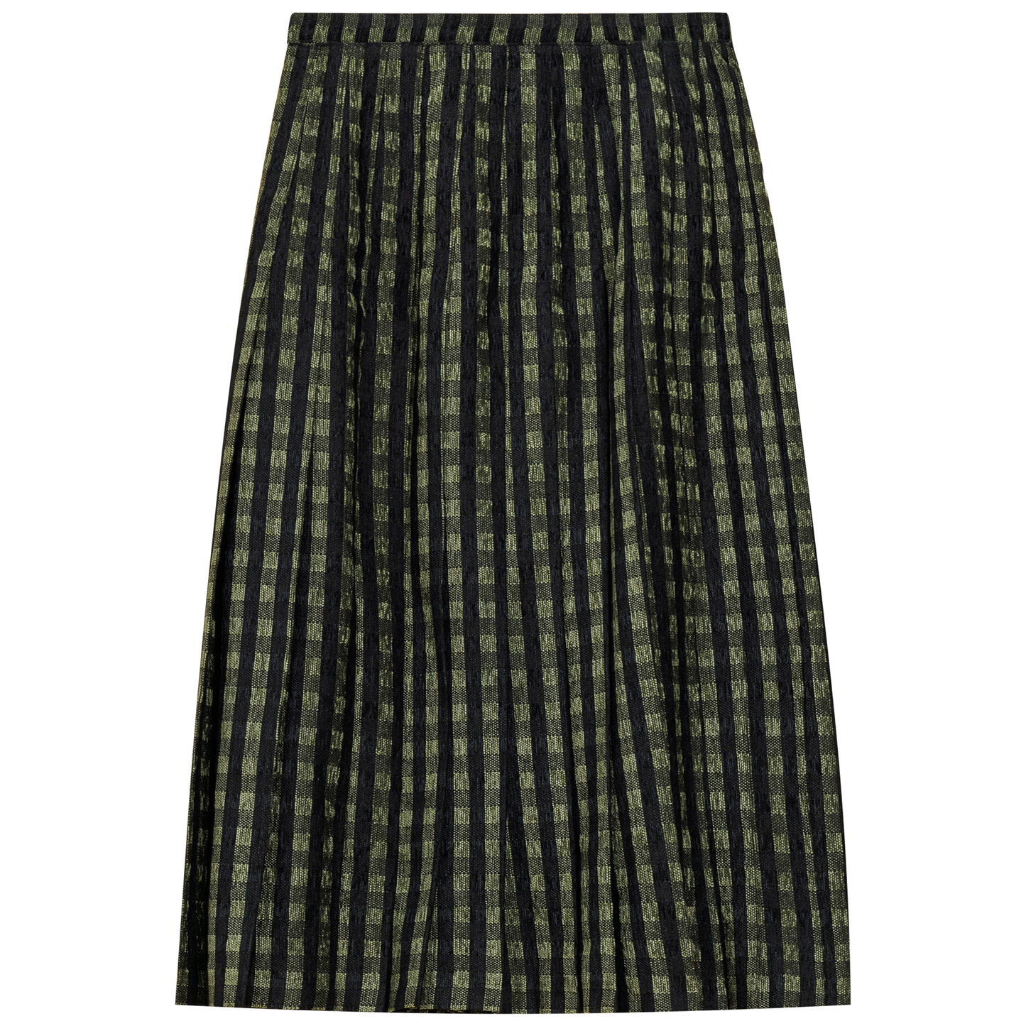 Checkered Pleated Skirt