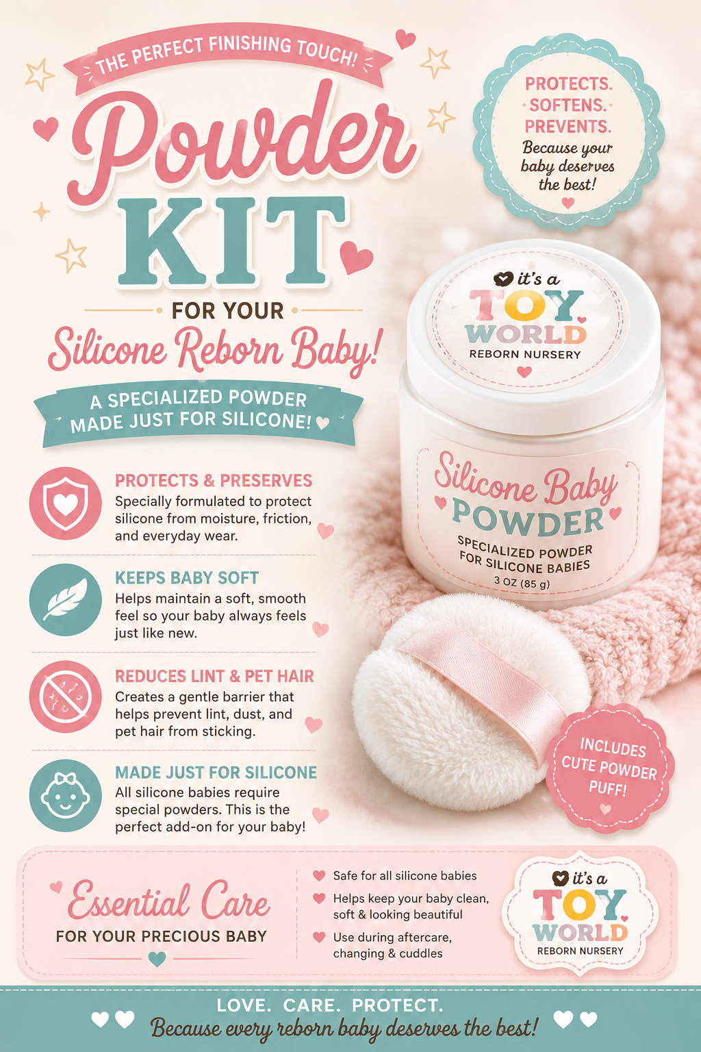Powder Kit for silicone reborn baby doll