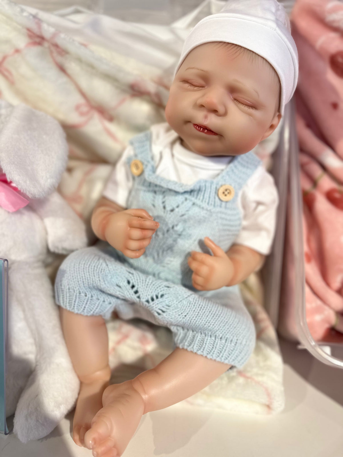 Reborn baby boy 19in soft vinyl body painted hair