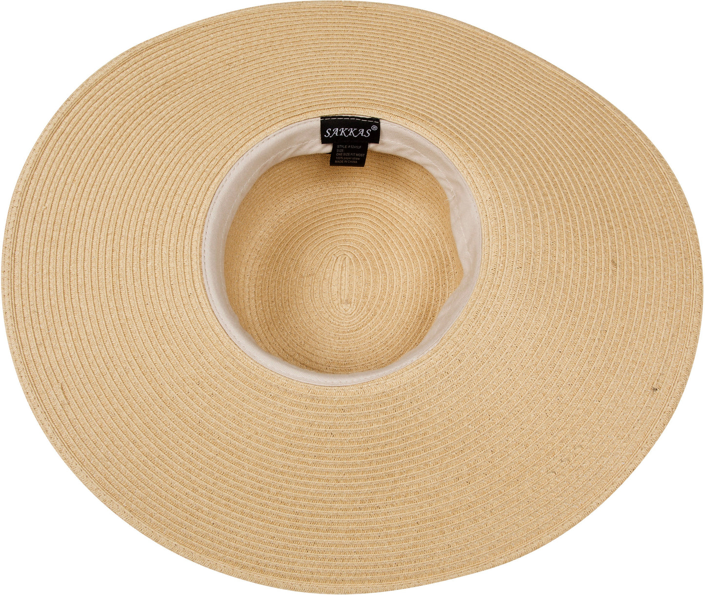 Sakkas Bella UPF 50+ 100% Paper Straw Flower Accent Wide Brim Floppy Hat