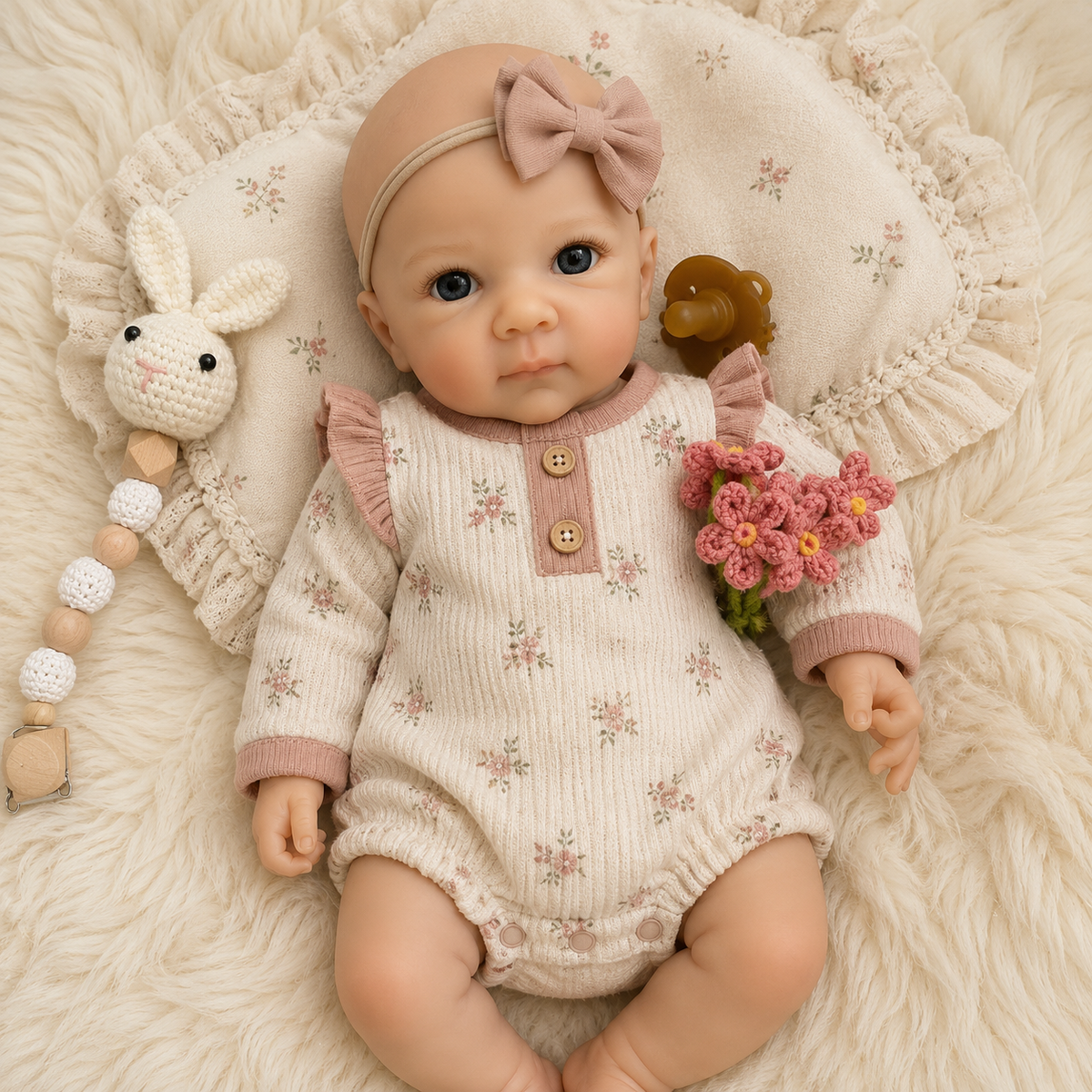 Phoebe 16in Full Silicone Baby Girl open mouth approx 5lbs TAT 10-15 days