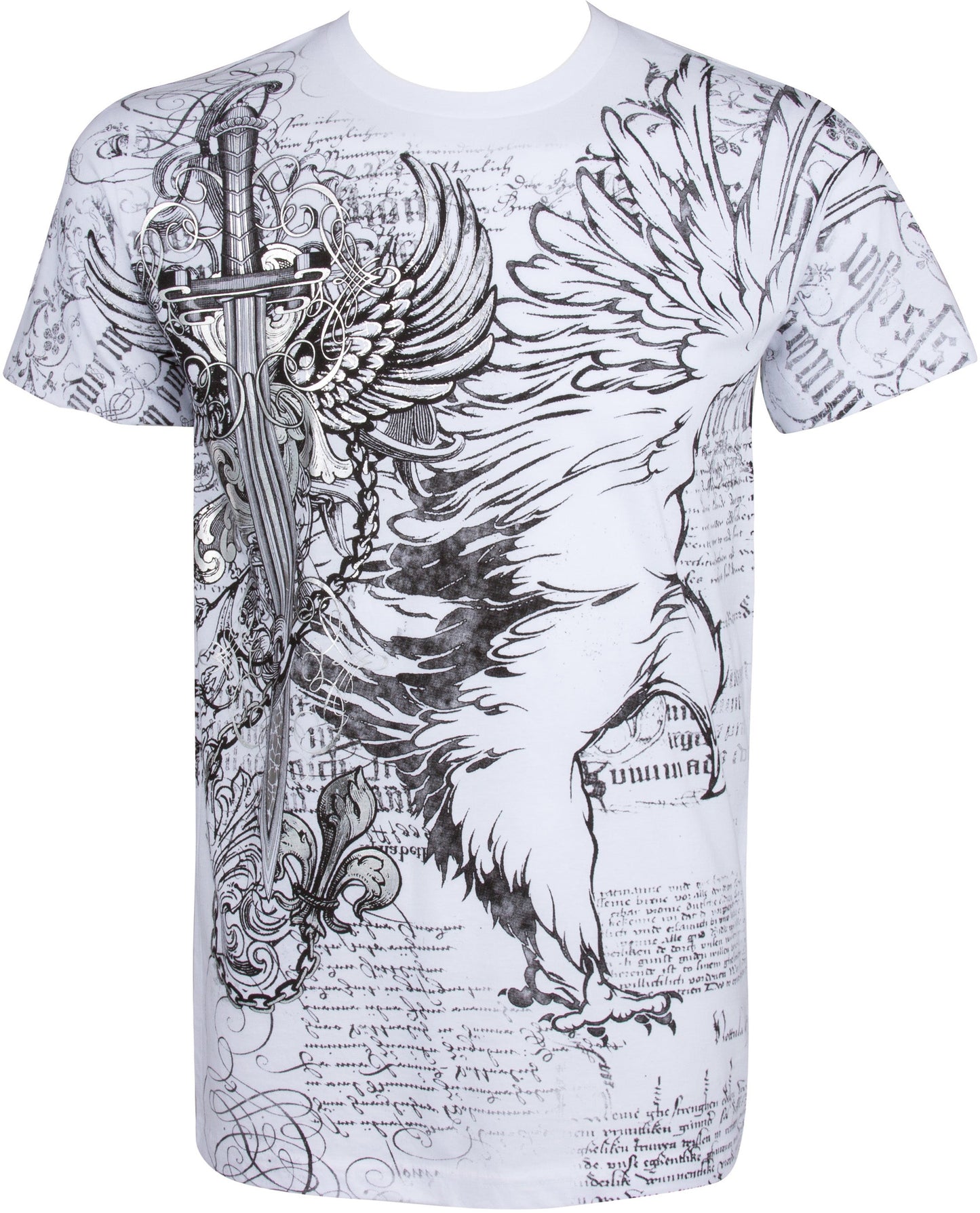 Sakkas Eagle,Sword and Chains Cotton Mens T-Shirt