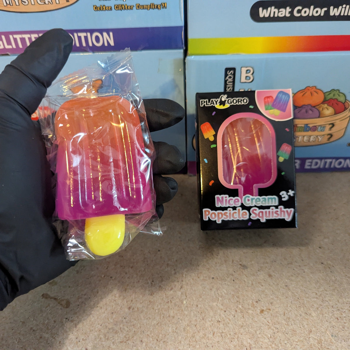 Orange to Magenta Ice Cream Popsicle (Gelatin Squish)
