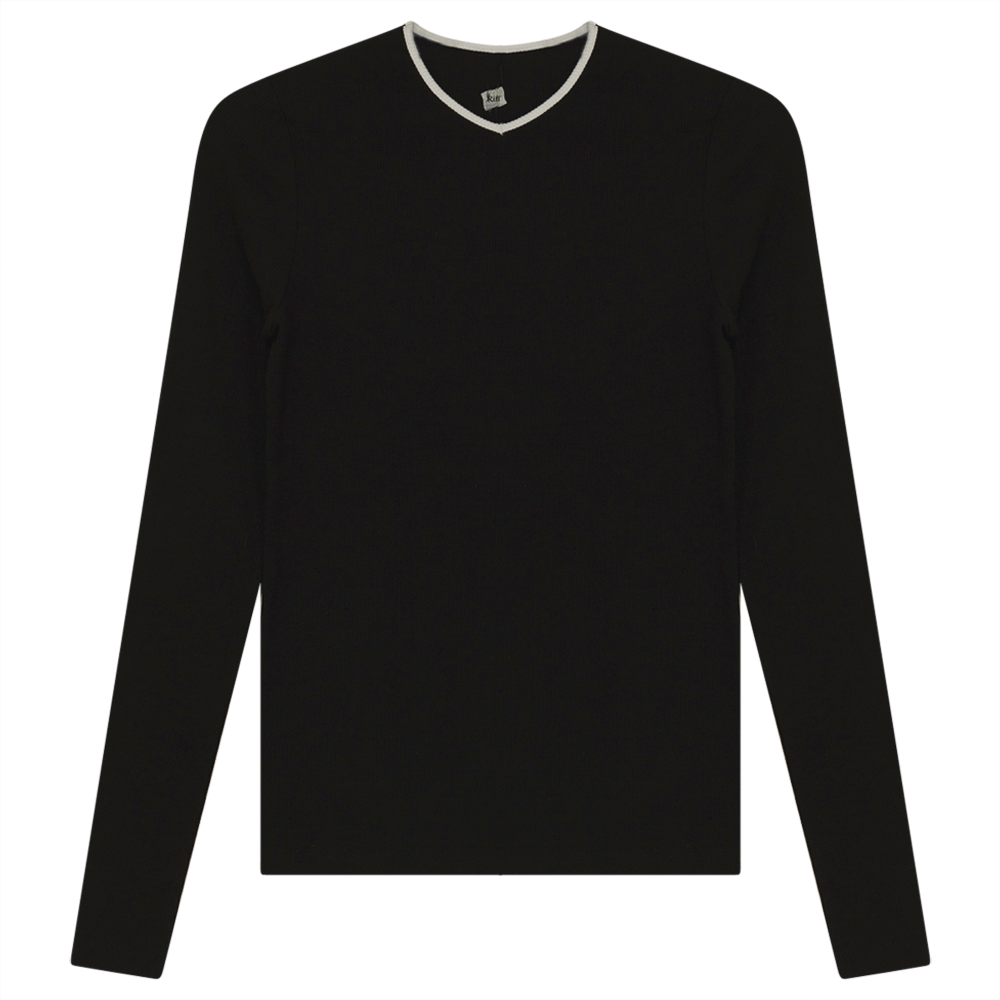 V-Neck Ribbed Tee
