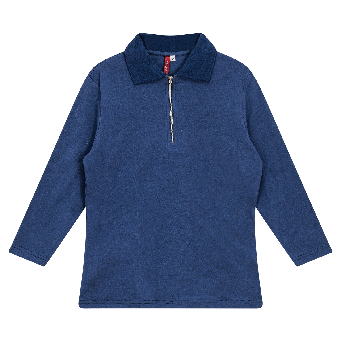 Zip Henley Collar Top