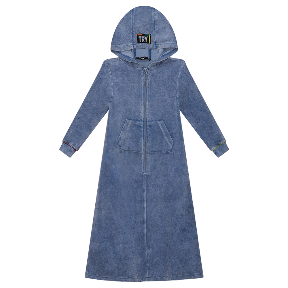 Multi Color Stitched Terry Robe