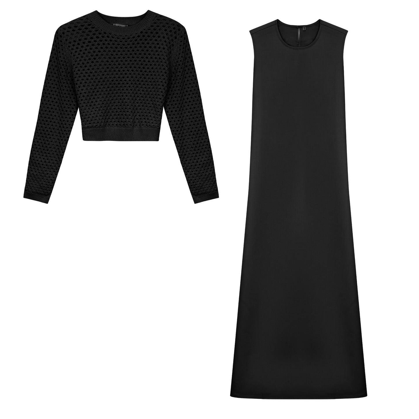 Net Knit Midi Jumper Set