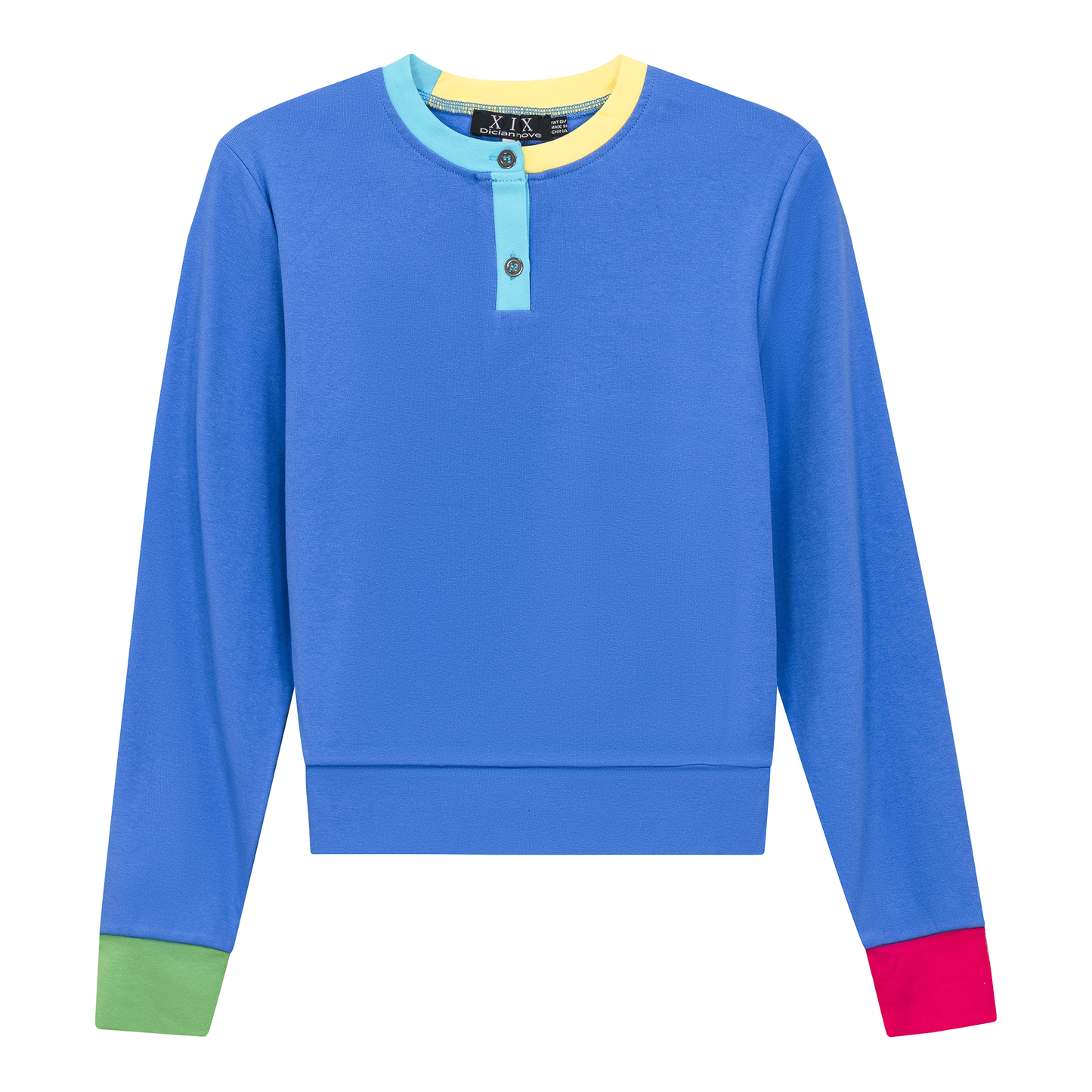 Color Blocked Henley Tee