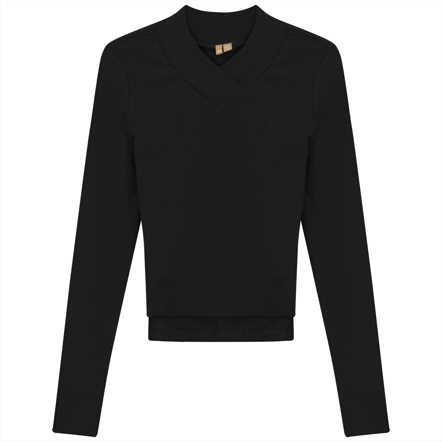 Cropped V Neck Tee