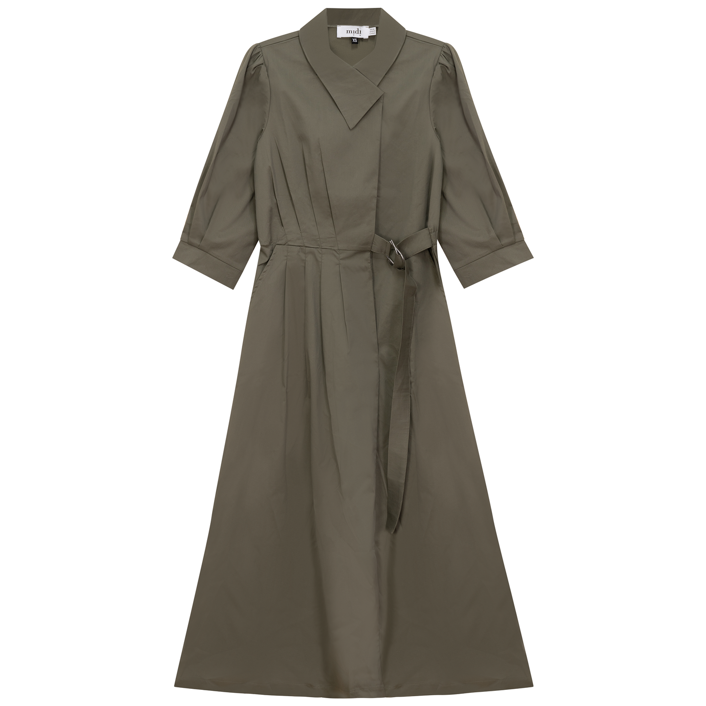 Cotton Midi Wrap Dress