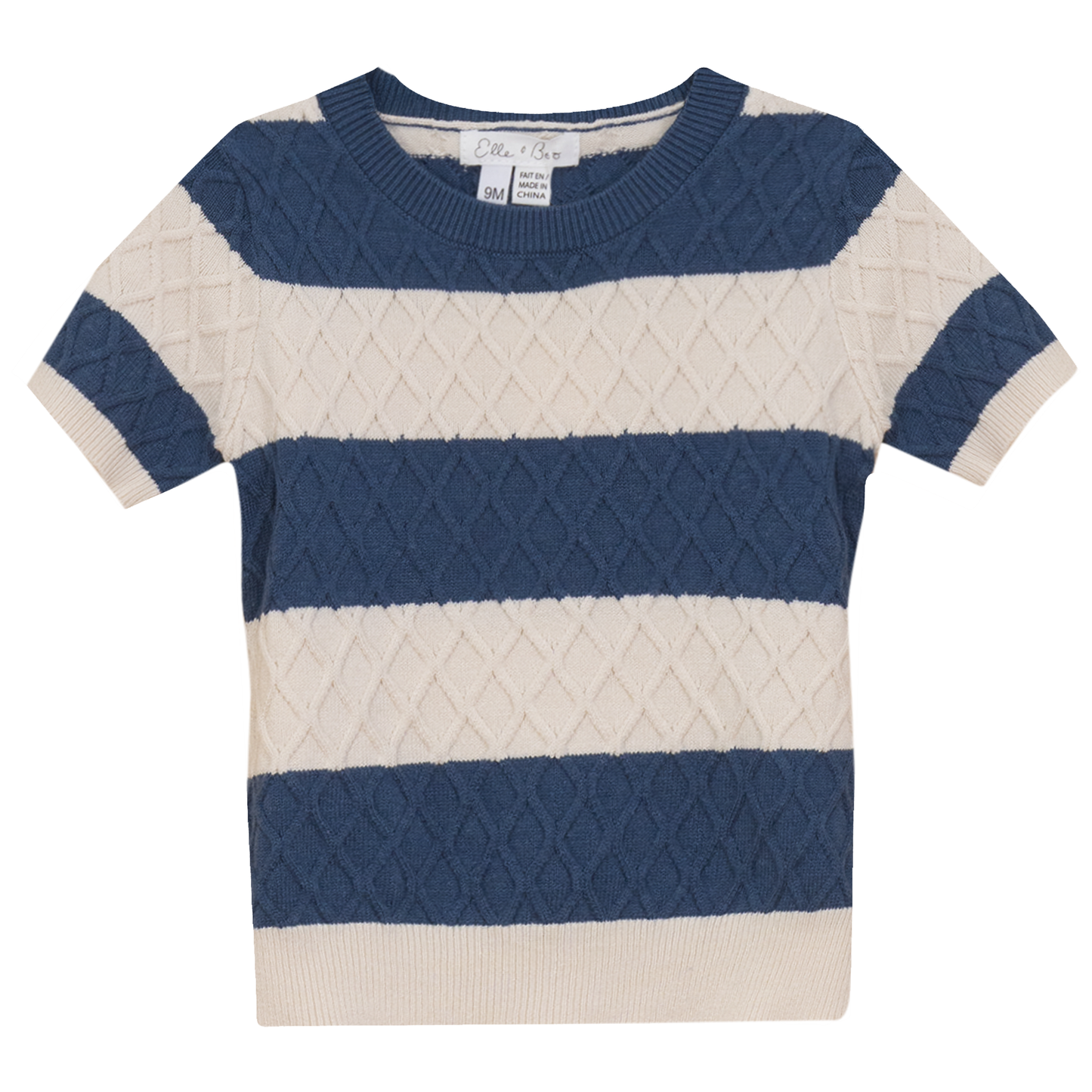 Honeycomb Stripe Knit Top