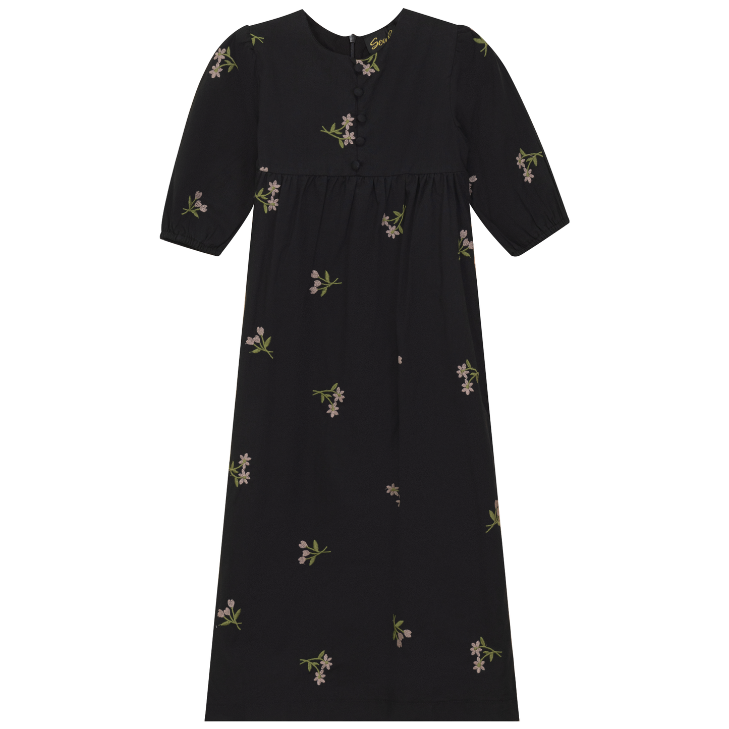 Woven Embroidered Floral Robe