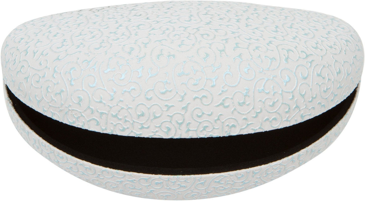 Sakkas Large Clamshell Filigree Embossed Hard Sunglasses Case