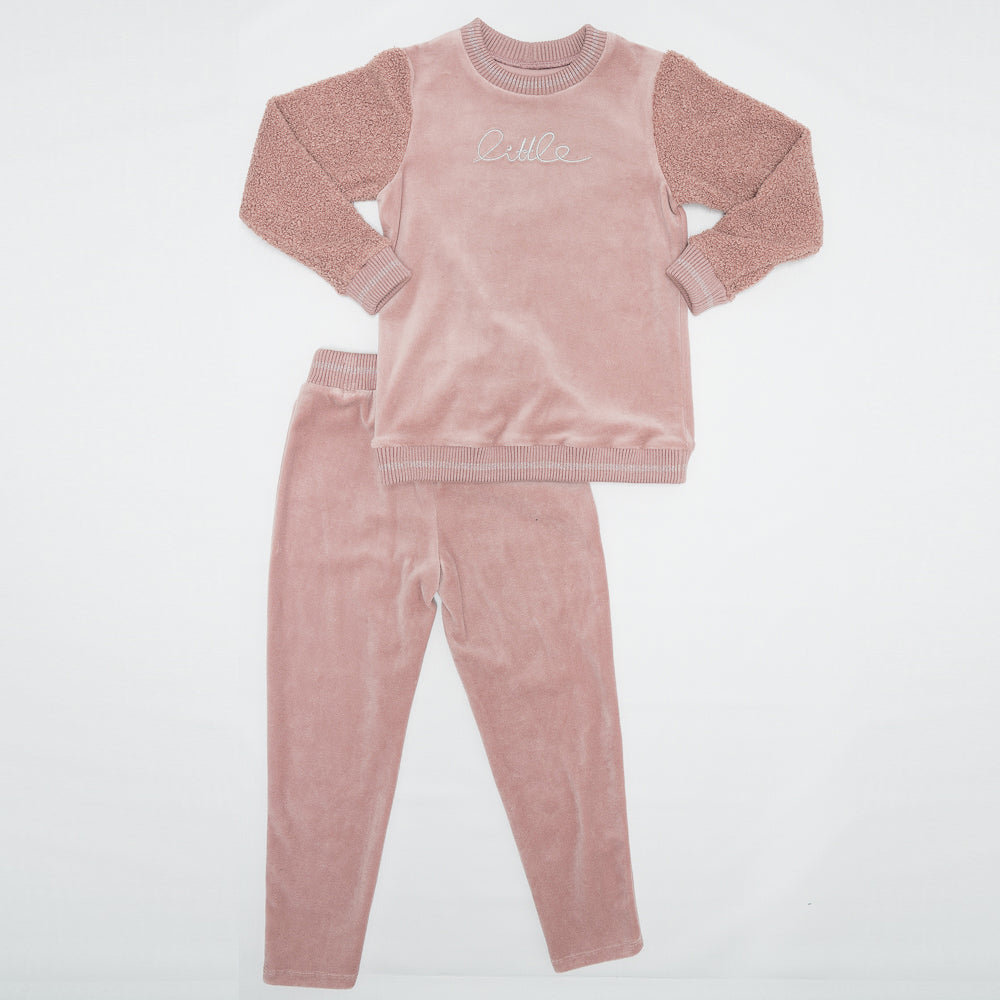 Velour And Sherpa 2pc Set