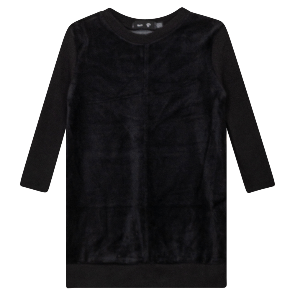 Velour And Rib Combo Dress