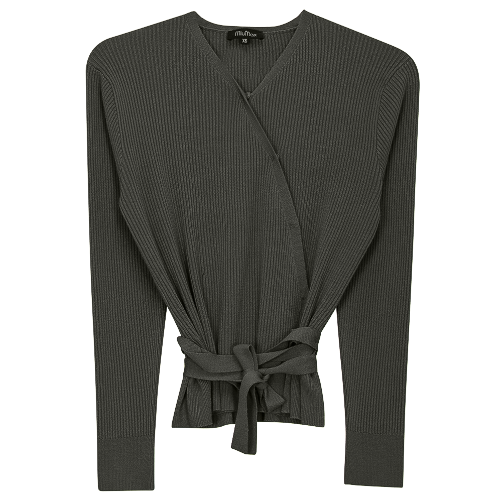 Wrap Pointelle Knit Top