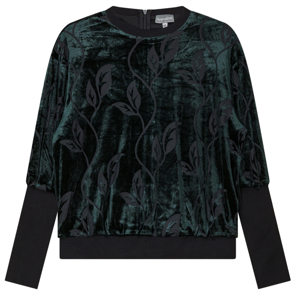 Flocked Velour Rib Bubble Top