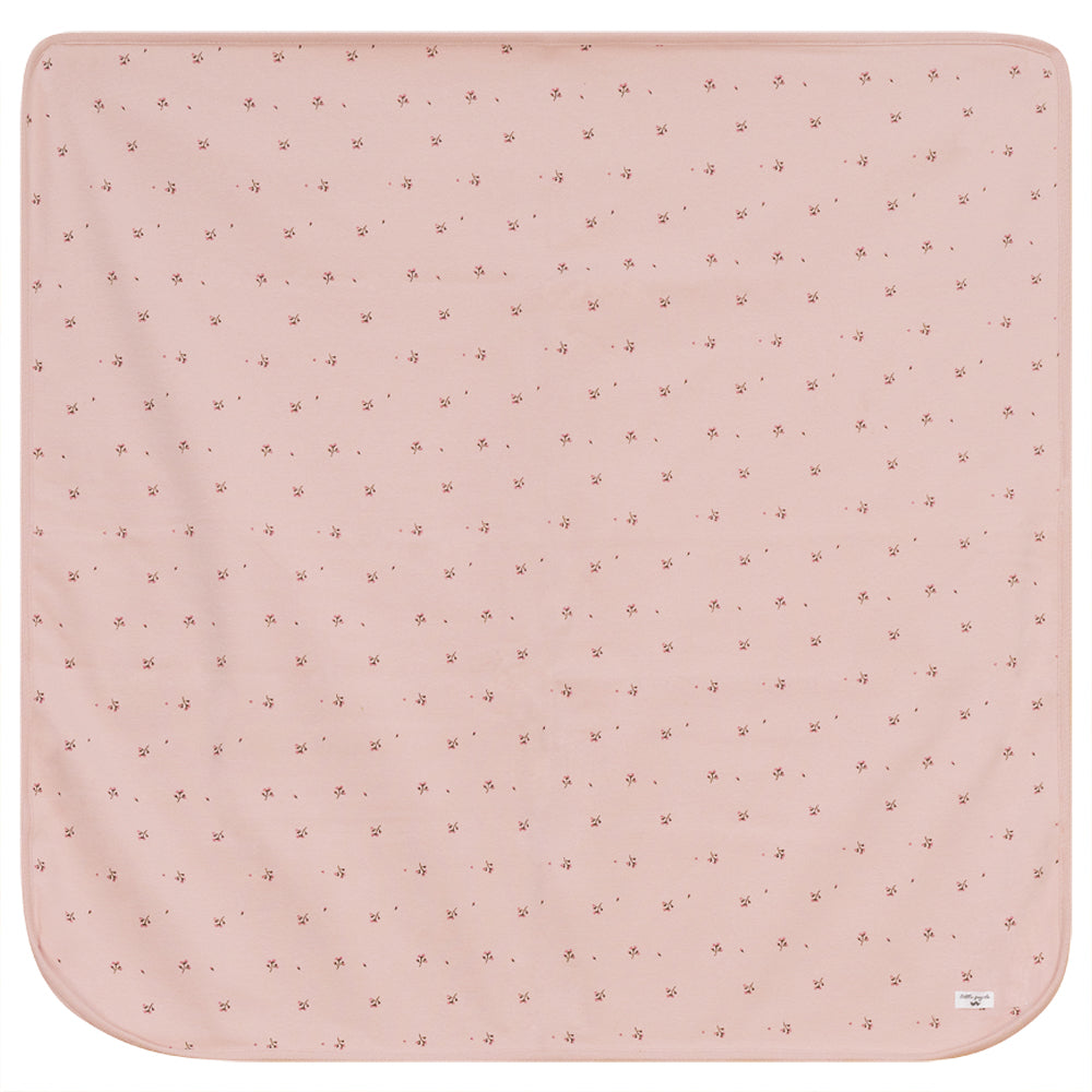 Flower Print Rib Blanket