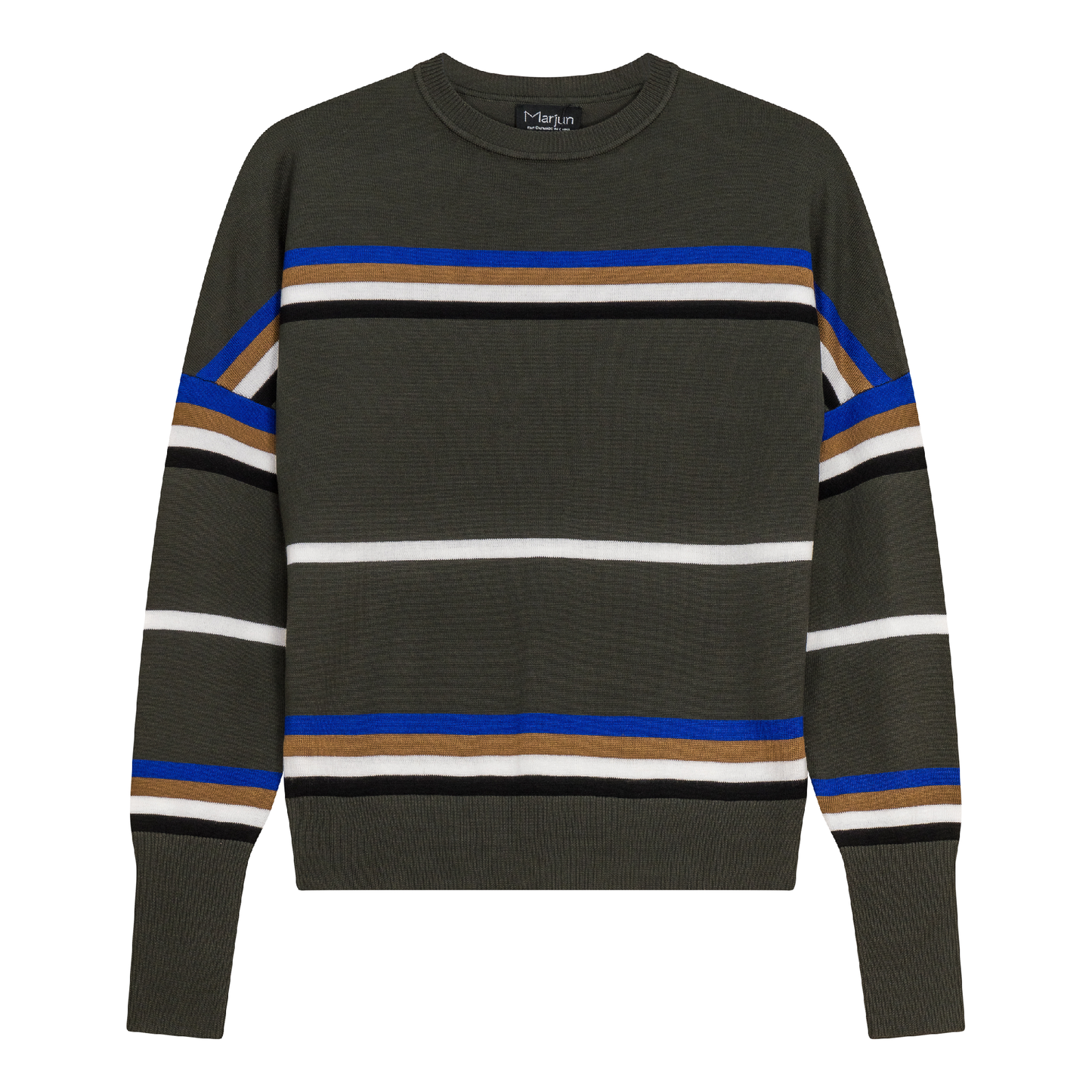Striped Drop Shoulder Knit Sweater