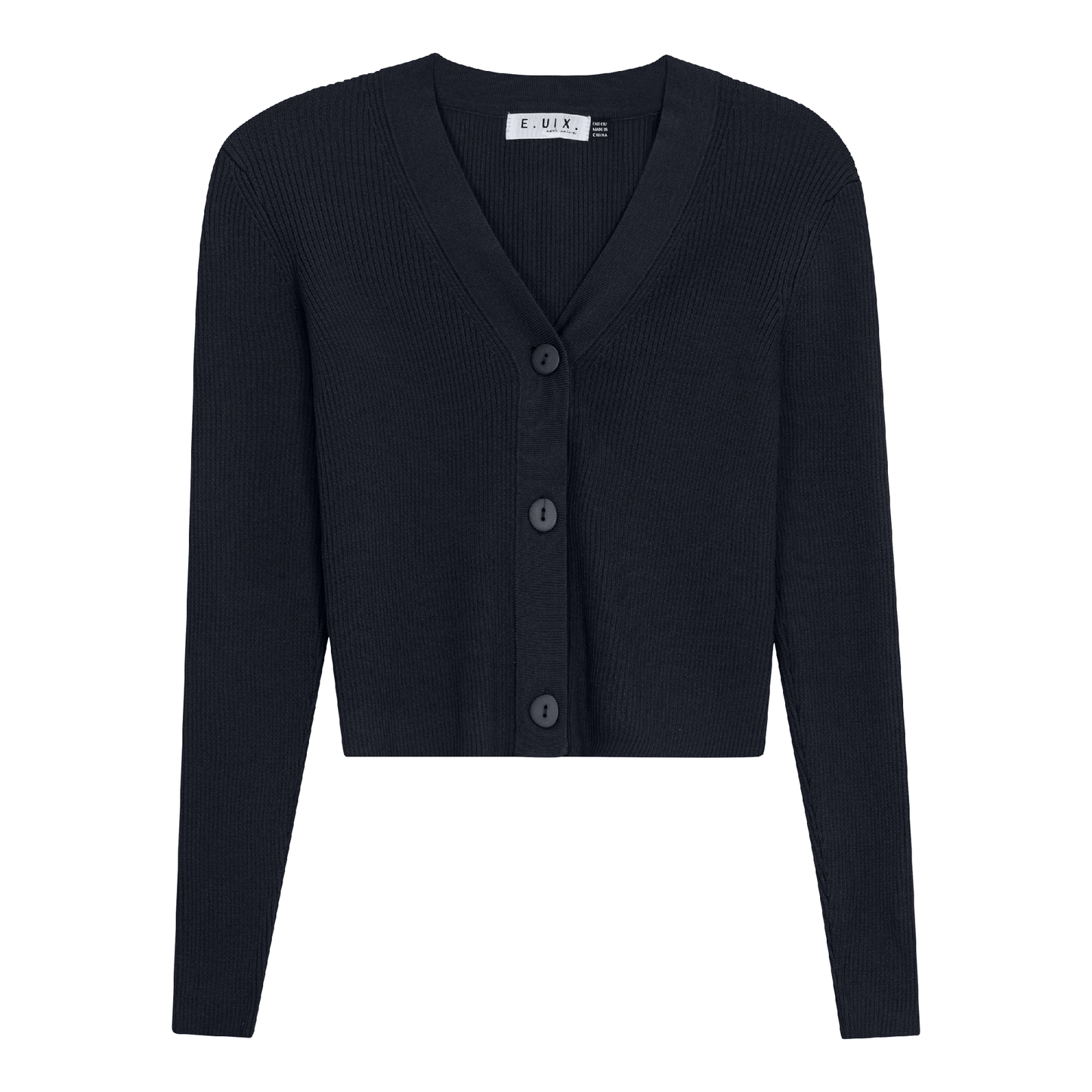 Cropped Ribbed Cardigan