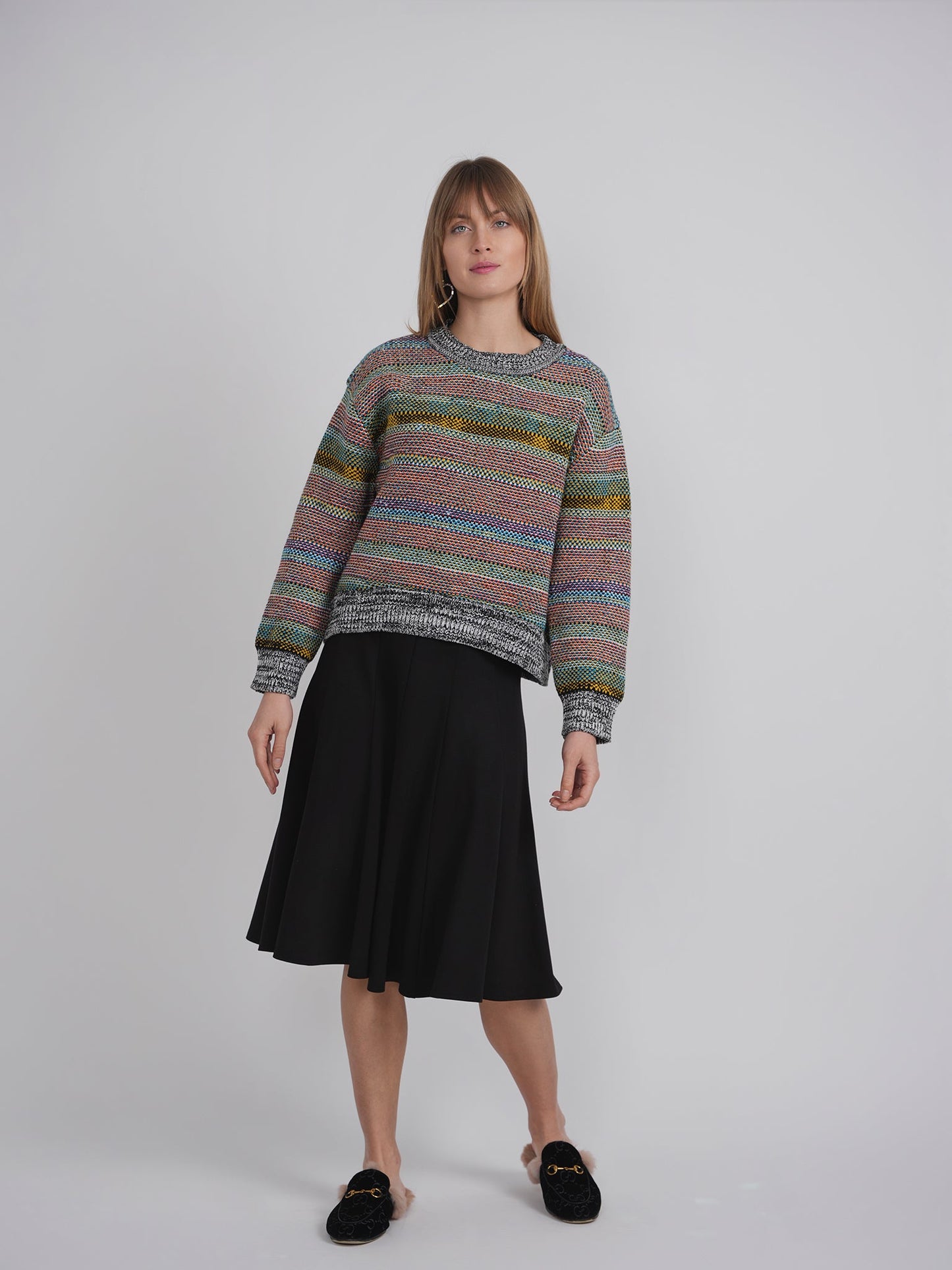 Short Panel Ponte Skirt