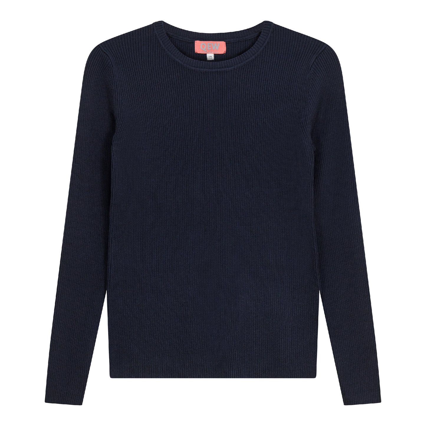 Ribbed Knit Crew Neck Sweater