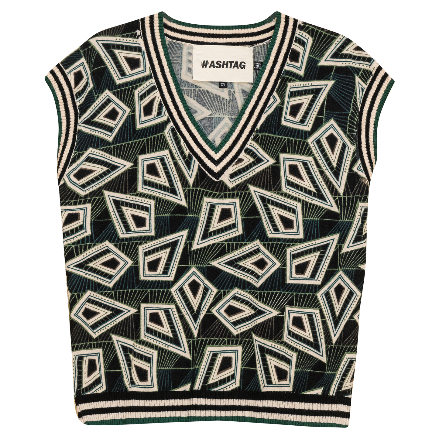 Printed Knit Sweater Vest