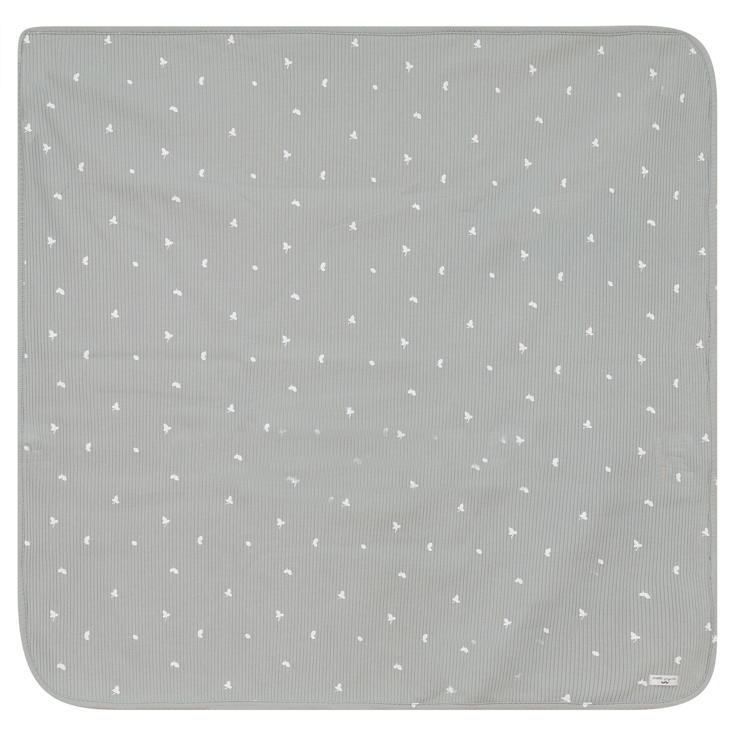 Leaf Print Ribbed Blanket