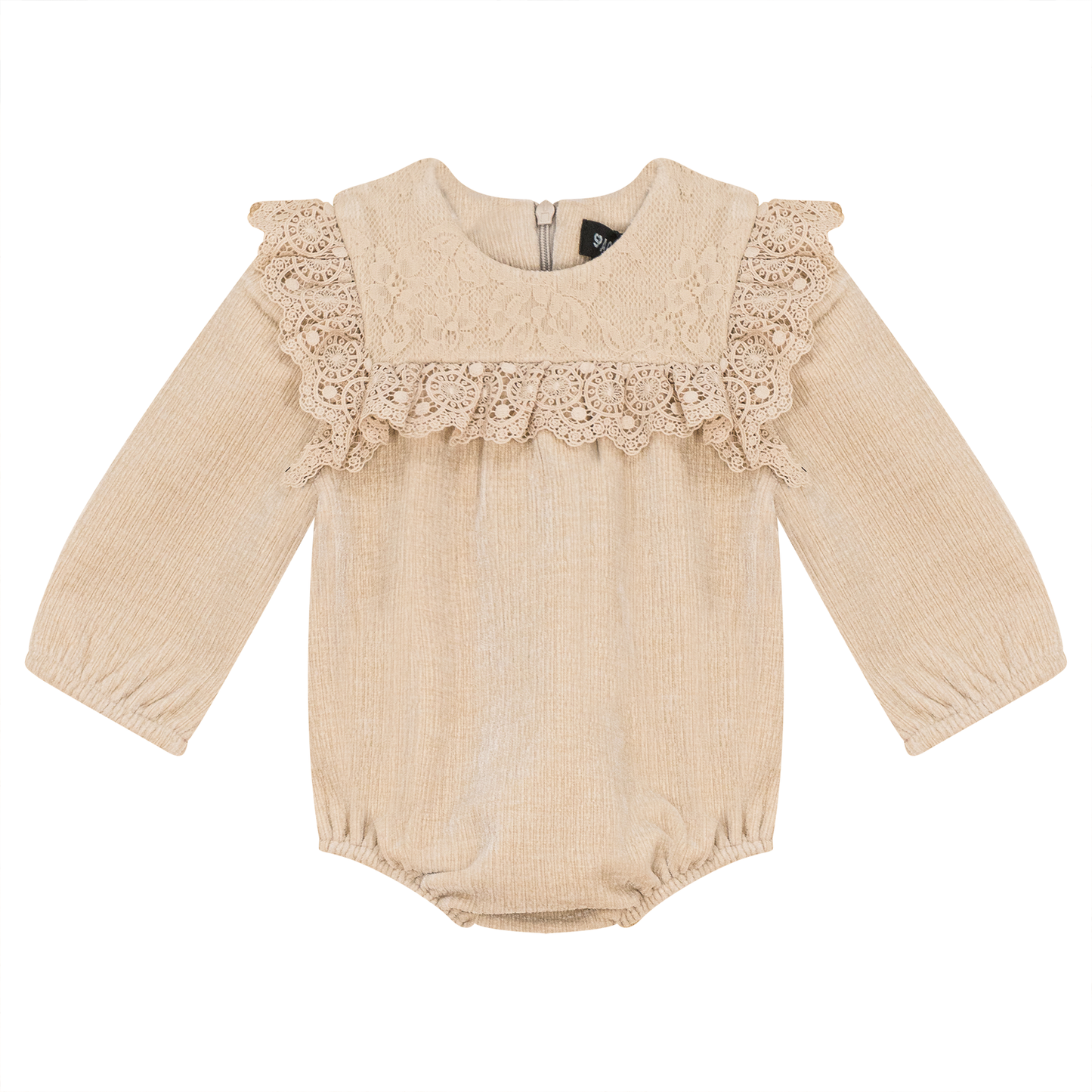 Lace Trim Velvet Bubble
