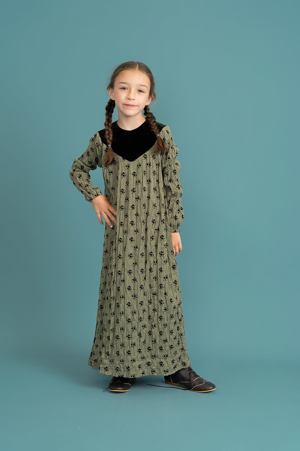 Woven Crinkle Flocked Robe