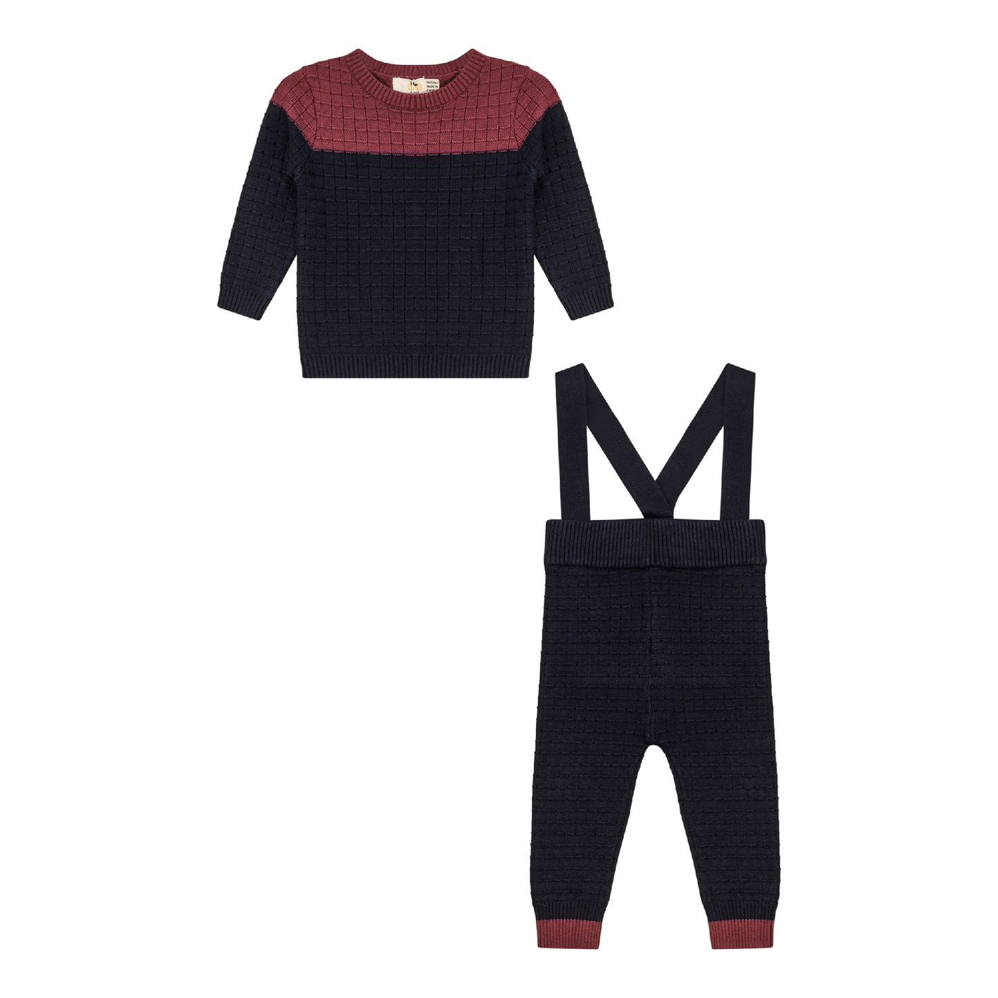 Checkered Knit 2Pc Set