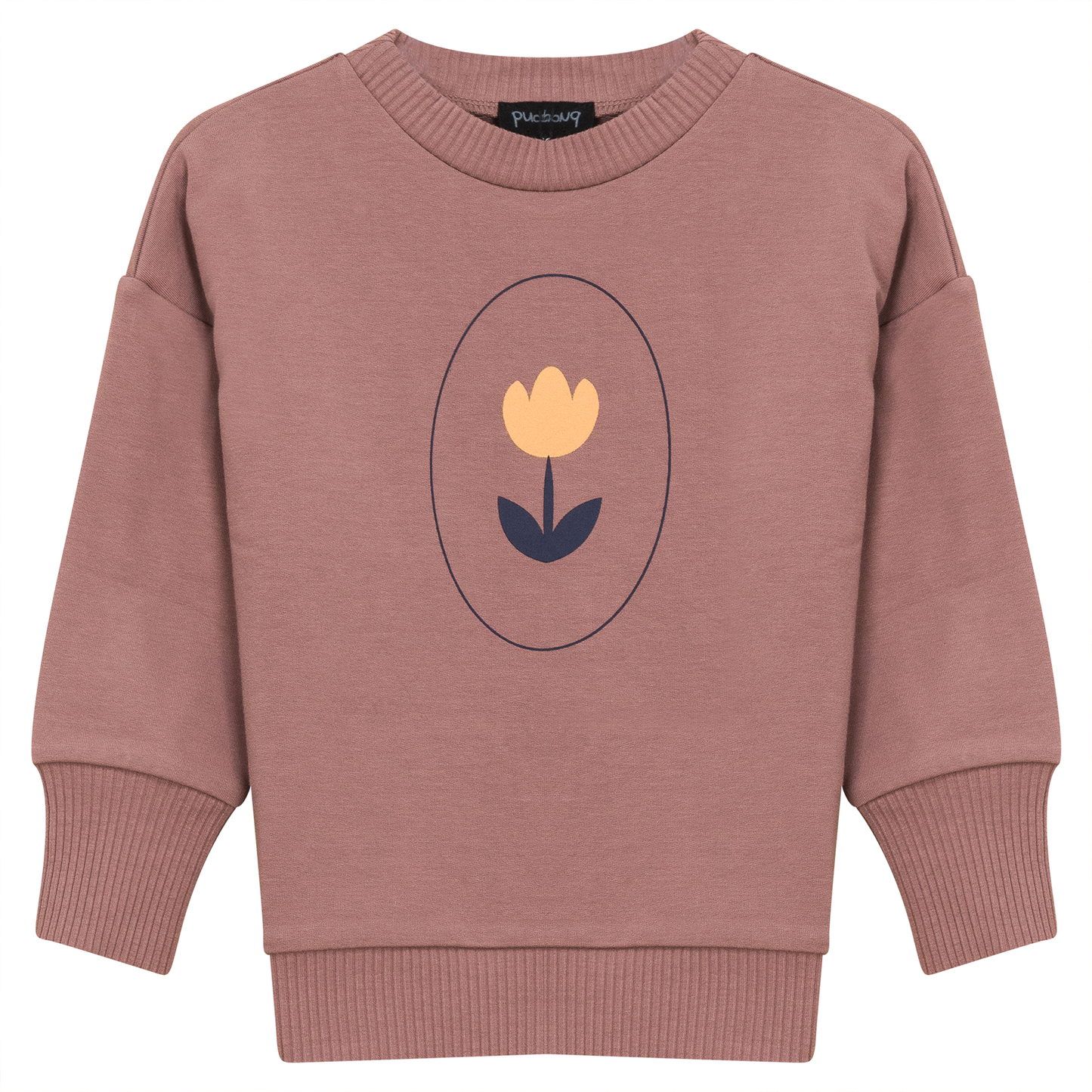 Flower and Hot Air Balloon Print Sweatshirt