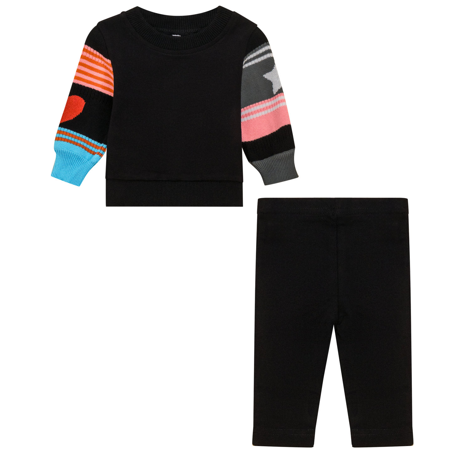 Striped Knit Fleece 2Pc Set