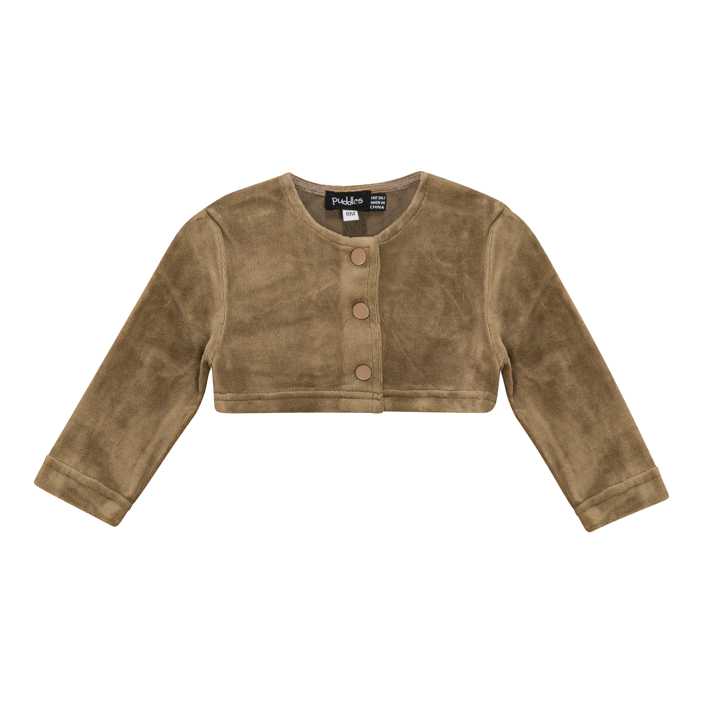 Velour Crop Cardigan