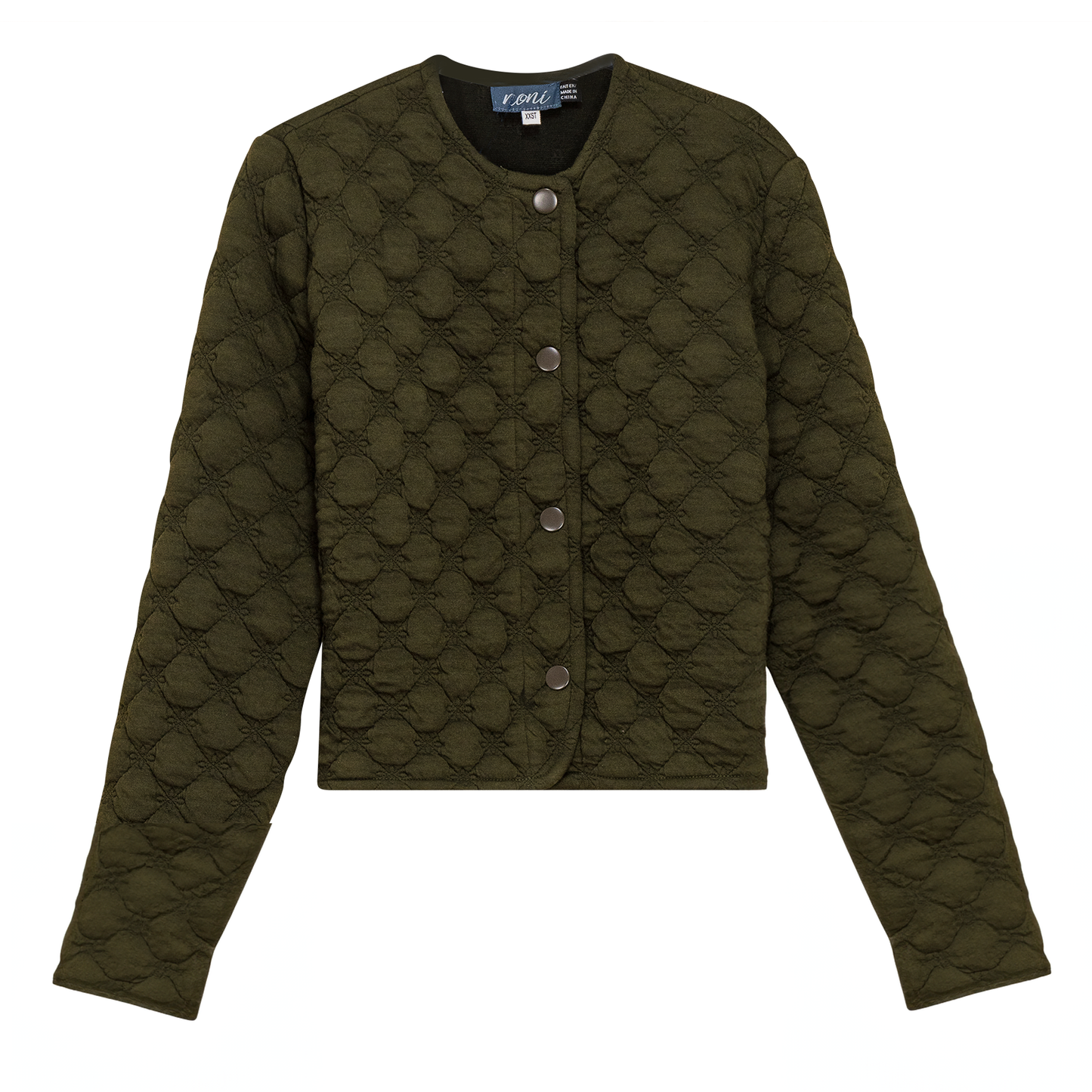 Cropped Quilted Cardigan