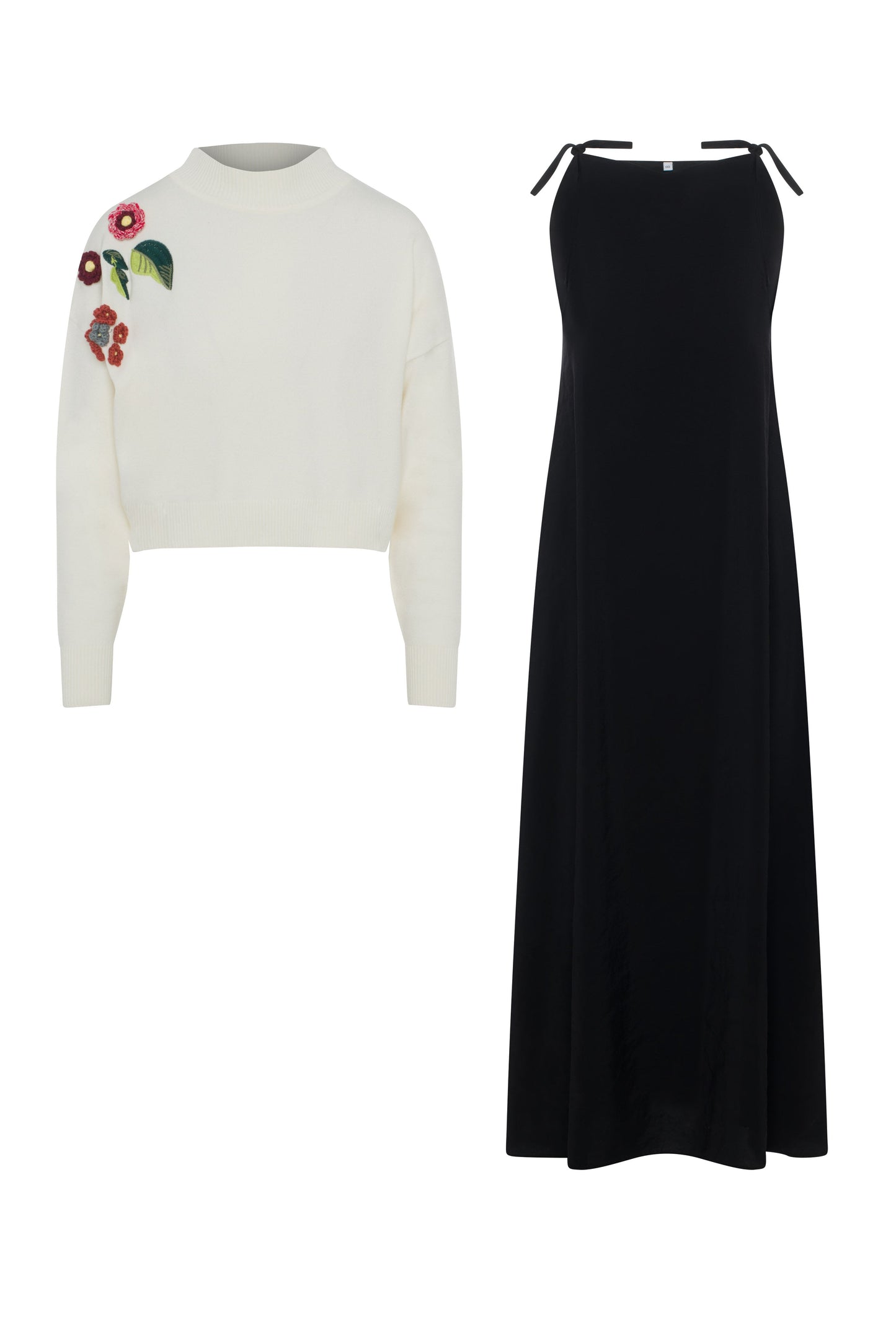 Cropped Applique SweaterJumper Set