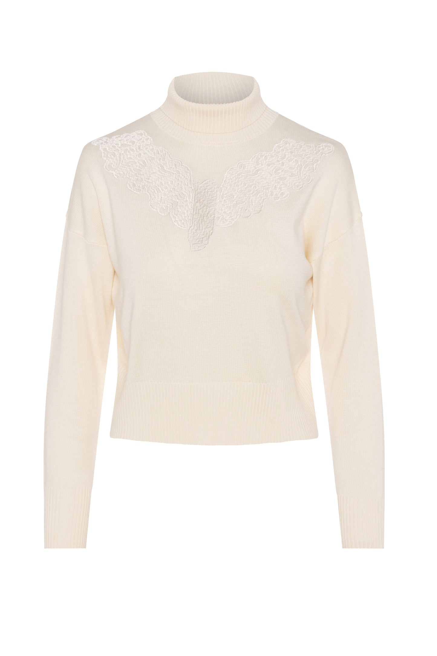 Cropped Knit Turtle Neck