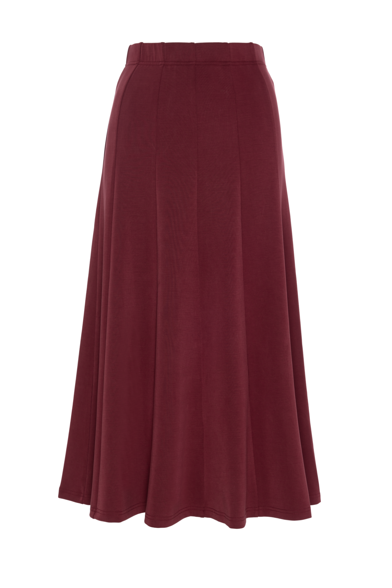 Ribbed Paneled Midi Skirt