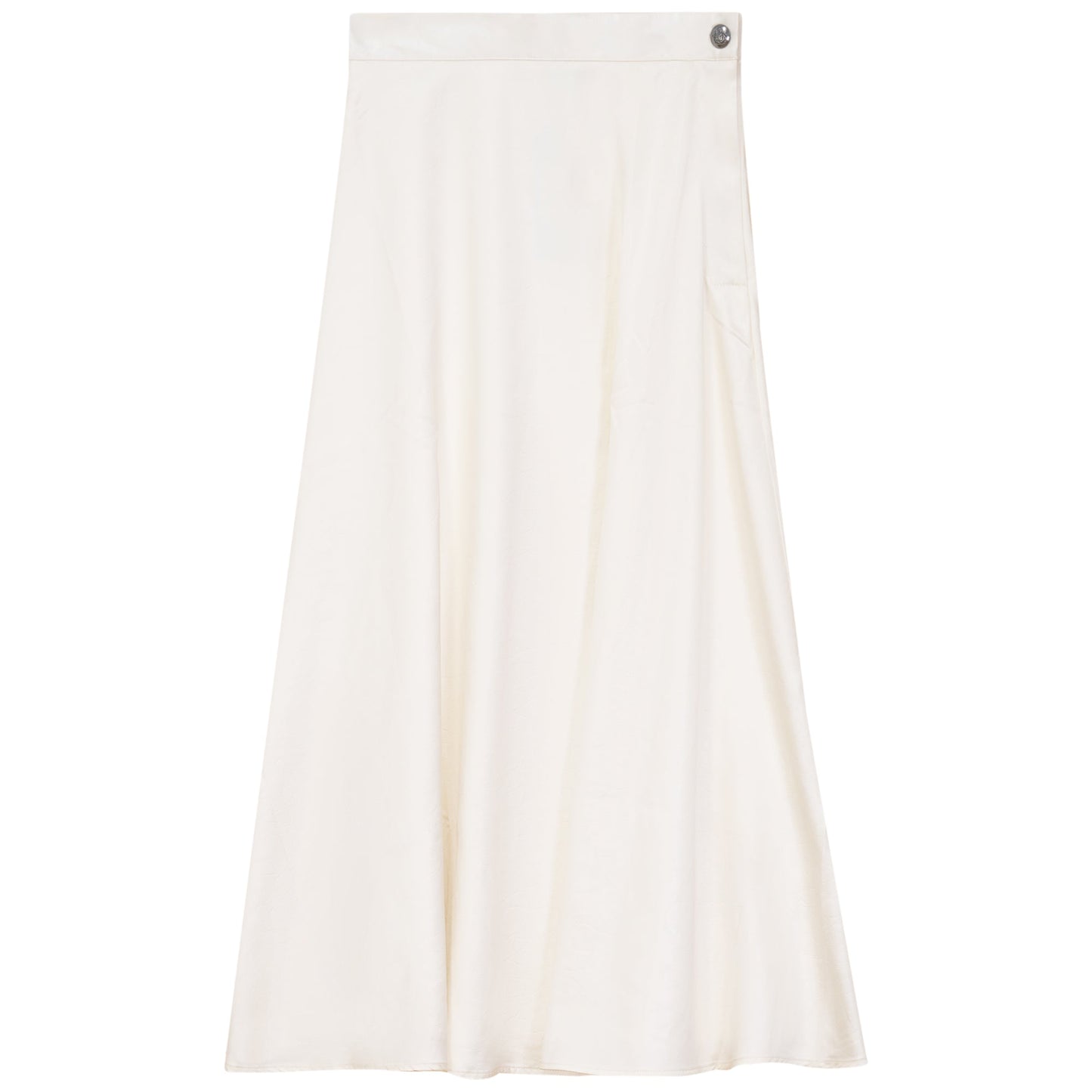 Accordion Pleated Leather Look Midi Skirt