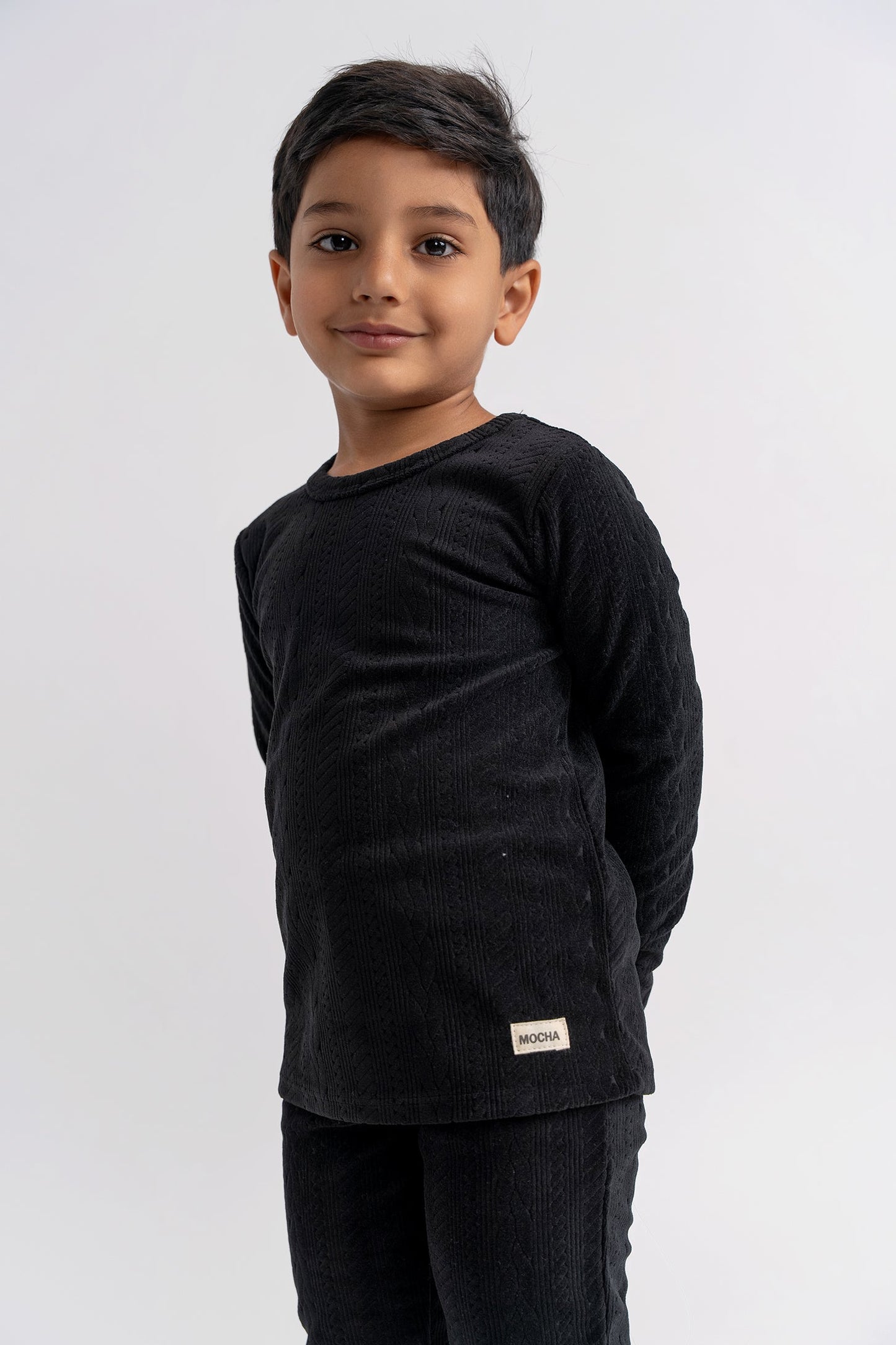 Cable Textured Velour Set