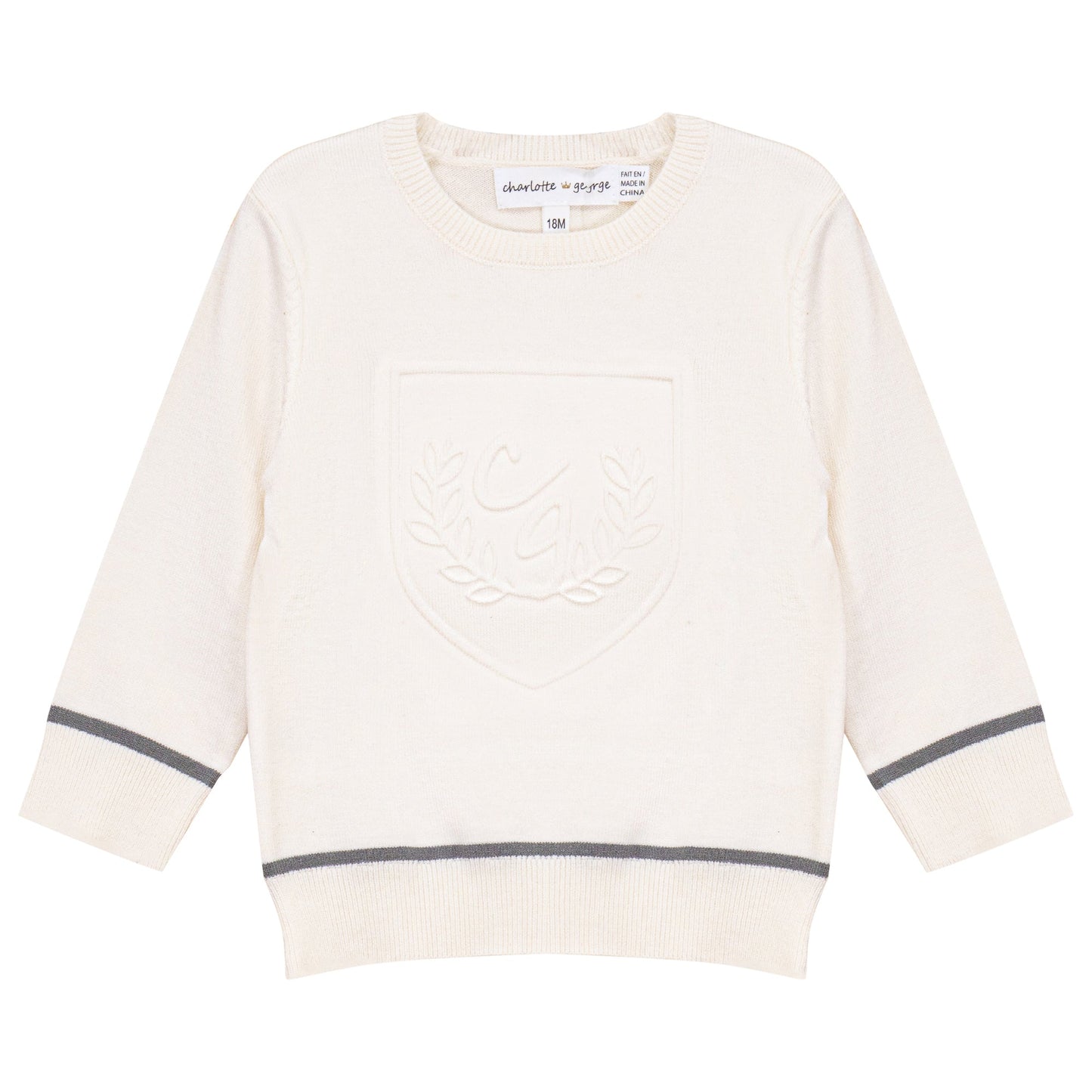 Embossed Crest Sweater
