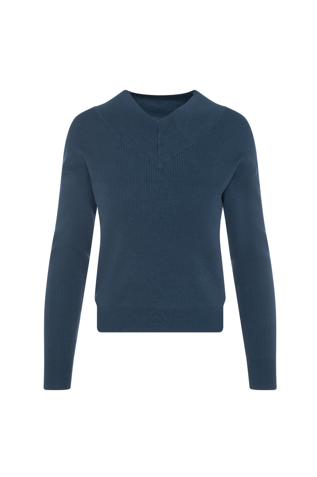 Drop Shoulder V Neck Sweater