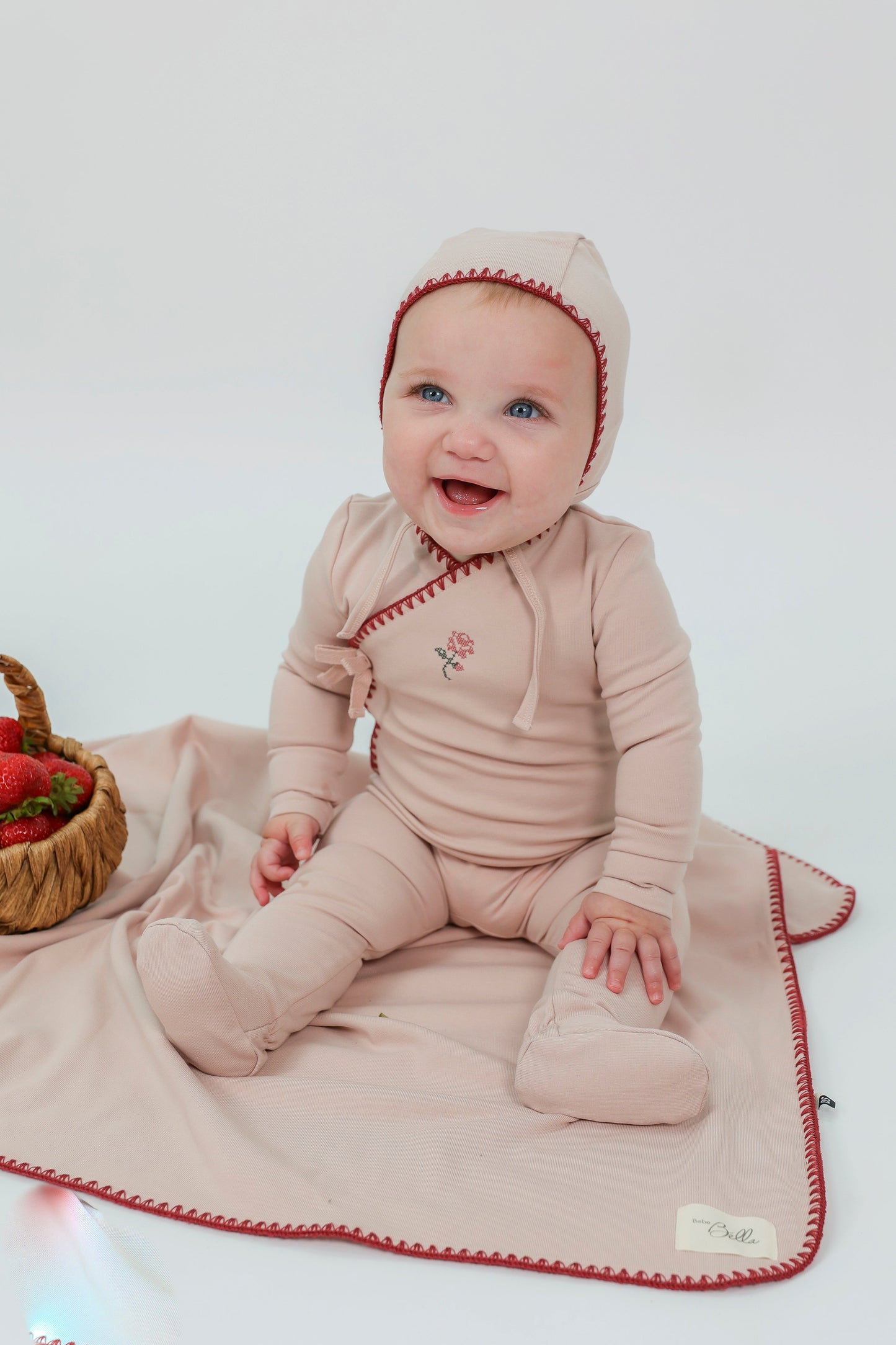 Embroidered Knit Onesie