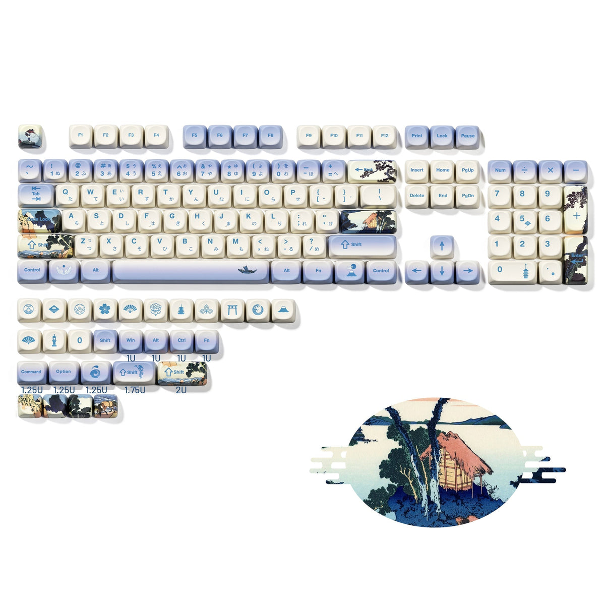 XVX U-kiyoe Fugaku (冨嶽) Series Glaze Textured MOA Profile Keycap Set