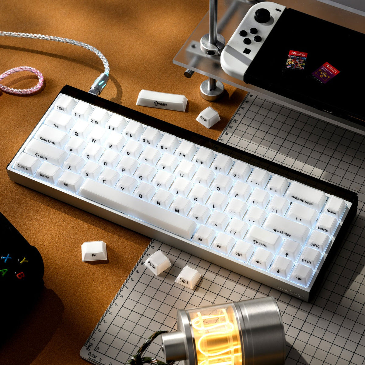 XVX Velvet Jelly Side-Printed Translucent Cherry Profile Double-Shot Keycap Set