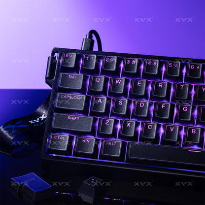 XVX PRISM Shine-Through Double-Shot Cherry Profile 142-Key PBT Keycap Set